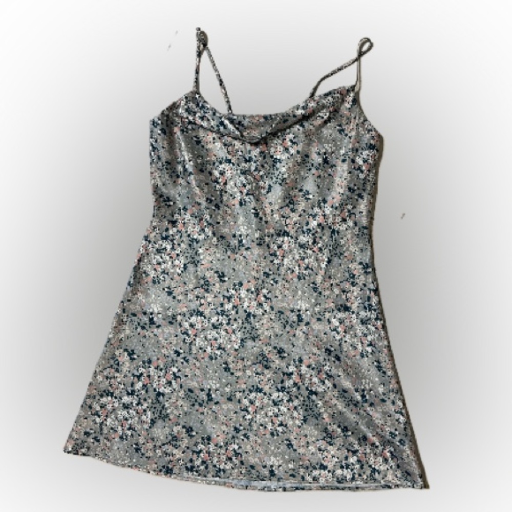 Socialite summer silk dress, multicolored, size S